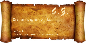 Ostermayer Zita névjegykártya